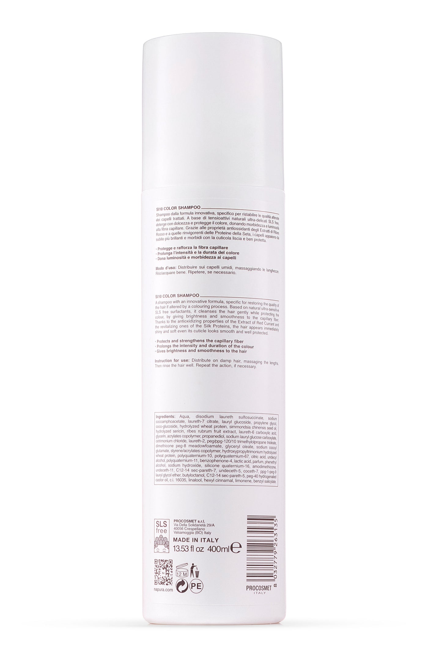 NAPURA S10 (13.53 fl oz) Professional Shampoo for Color Treated Hair